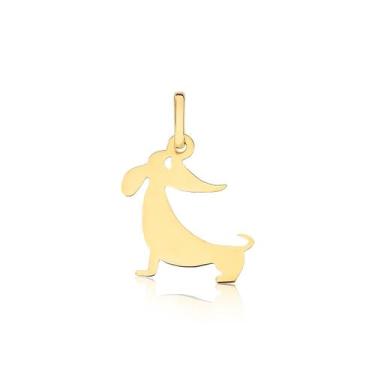 Imagem de Pingente Pet Dog Salsicha Dachshund Ouro Puro 18k Pm12 - Maehlerarte E