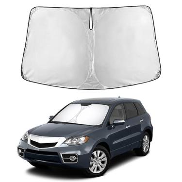 Imagem de EcoNour Para-brisas para Acura RDX 2007–2012 | Persiana para janela frontal de ajuste personalizado | Bloqueia raios UV prejudiciais e reduz o calor | Viseira dobrável com bolsa de armazenamento