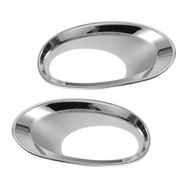 Imagem de Hihaha Acabamento da tampa do farol de neblina para Honda CR-V 2010-2011 dianteiro esquerdo, dianteiro direito, tampa da lâmpada de neblina guarnição bisel ABS 1 par prateado