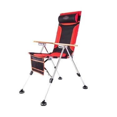 Imagem de Cadeira de pesca, cadeira de pesca, equipamento de acampamento ao ar livre, portátil, dobrável, reclinável, multifuncional, piquenique, caminhada, praia, banco de acampamento, cadeira (B)