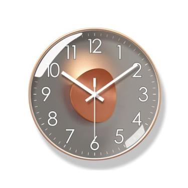 Imagem de Relógio de parede silencioso varredura segundo relógio de quartzo relógio de parede simples relógio de sala de estar casa sala de estar relógio de estudo relógio de parede para quarto (B)