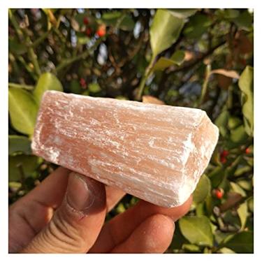 Imagem de Cristal natural áspero natural áspero laranja selenita cristal pedra preciosa Reiki cru gesso decoração de casamento aquário (tamanho: 400g)