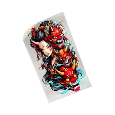 Imagem de Adesivos De Vinil Reflexivos Geisha Kabuki Para Motocicletas Kawasaki 