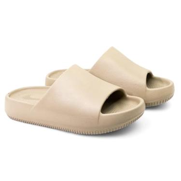 Imagem de Chinelo Slide Masculino Nuvem EVA Ultra Macio, Antiderrapante, Confortável, Casual (Creme, BR, Adulto, Faixa Numérico, 39, 40)