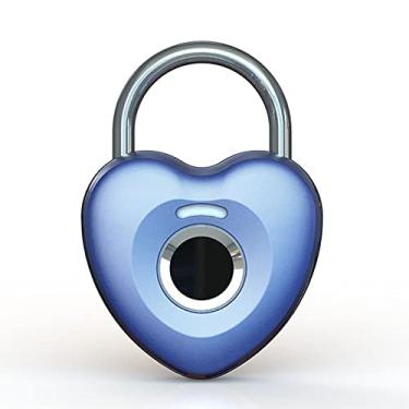 Imagem de Feiyx Cadeado de impressão digital, tecnologia biométrica, fechadura de ginástica de toque inteligente metal à prova d'água inteligente sem chave para exterior, escola, armários, cerca, porta de