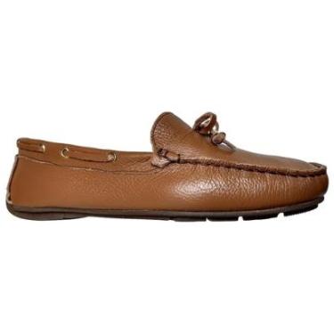 Imagem de Sapato Mocassim Feminino Couro Legitimo Caramelo Laco-Feminino