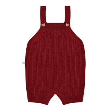 Imagem de Jardineira Bebê Menina em Tricot Vermelho Fofinho-Feminino