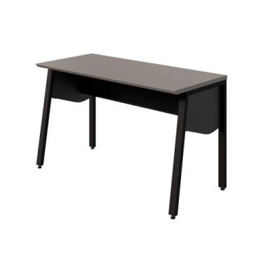 Imagem de Escrivaninha Escritório Industrial 120cm com Tampo Chanfrado e Pés Met