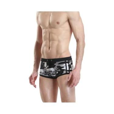 Imagem de Sunga Masculina Camuflada De Cintura Baixa Com Efeito Push-Up, Roupa D