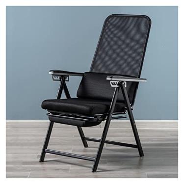 Imagem de SGeneE Cadeira de escritório ajustável com apoio para os pés e encosto estendidos, design ergonômico, almofada de assento conversível, cadeira dobrável para trabalho e descanso