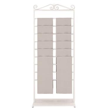 Imagem de Grande prateleira de chão para toalhas cachecol xale, suporte de papel de embrulho, suporte de exibição de calças de metal - lojas de roupas/flores (cor: branco, tamanho: 70 x 40 x 170 cm (L x P x A