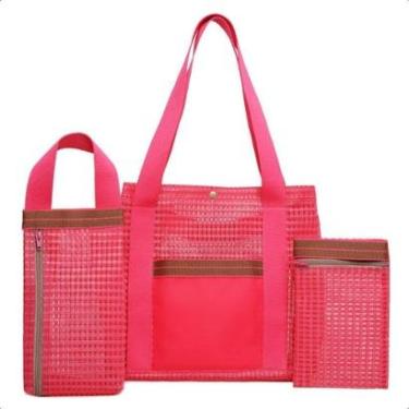 Imagem de Kit Bolsa Feminina 3 Peças Bolsa Resitente com Necessaire-Feminino