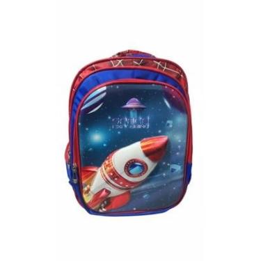 Imagem de Mochila Bolsa Escolar Menino Infantil Space Grande Reforçada 3D com Relevo-Unissex