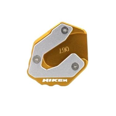 Imagem de Anti-derrapante Para niken 2018-2020 gt 2019-2023 2022 cnc kickstand pé suporte lateral extensão almofada placa de ampliar(Ouro)