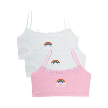 Imagem de Sutiãs De Treino Pequenos Com Estampa De Arco-Íris Para Meninas Adoles
