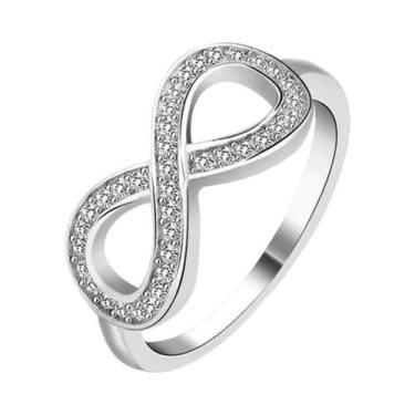 Imagem de Anel Feminino De Prata Esterlina 925 Com Mini Snoopy, Diamante Rosa De