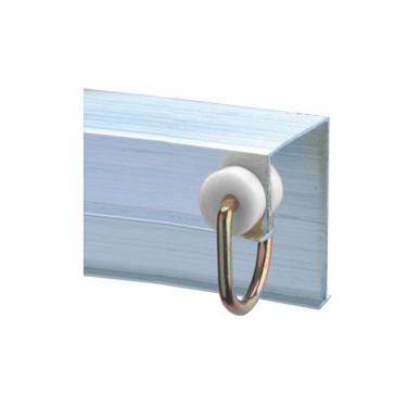 Imagem de Cortina Yasmin 2,00m x 1,70m Vermelha Trilho Comum Tecido Malha Renda Floral Leve