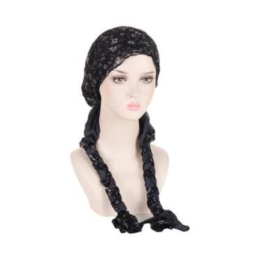 Imagem de Turbante Hijab Feminino Pré-Amarrado Com Cauda Longa, Lenço De Cabeça 