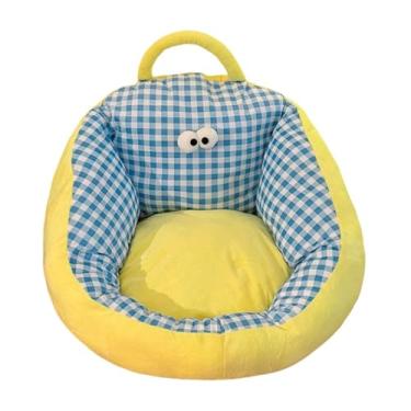 Imagem de FJMQHU Poltrona Infantil com Assento Tatami Estofado E Confortável, com Encosto, Ideal para Quarto, Ambientes Internos E Apartamentos, Azul, M