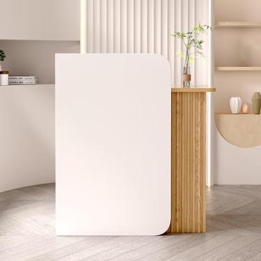 Imagem de Balcão de recepção com gaveta trancável - Solução de finalização de compra moderna para lojas de roupas, salões de beleza e ambientes de varejo