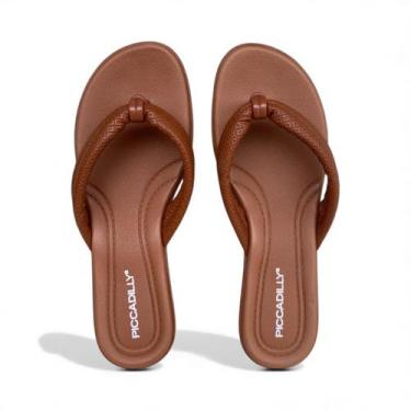 Imagem de Chinelo Macio Confortável Piccadilly Feminino, Marrom, 38