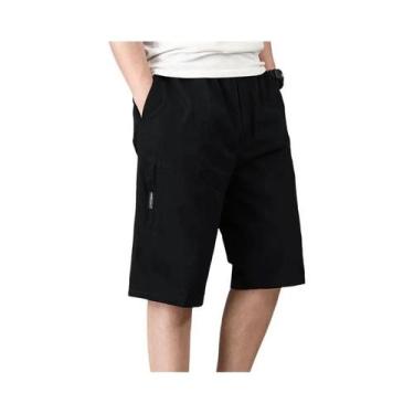 Imagem de Bermudas Cargo Casuais De Verão Para Homens plus Size, Respiráveis, De