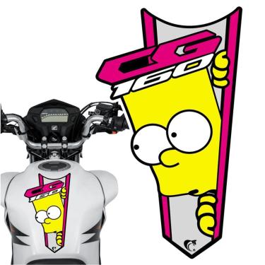 Imagem de Adesivo Faixa Gravata Sem Resina Moto Cg 150/160 Bart Simpson Rosa Cor Cg 160