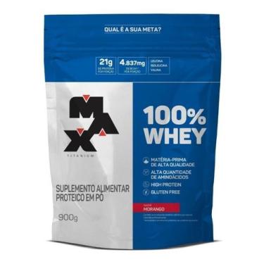 Imagem de 100% Whey 900g refil - Max Titanium, 1, 900g, Baunilha