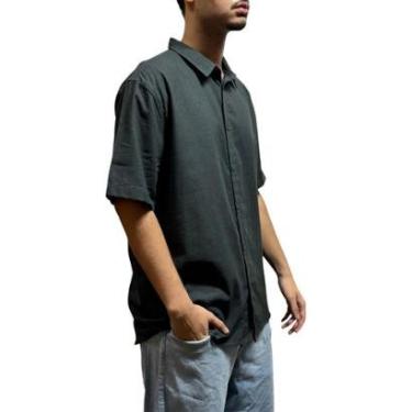 Imagem de Camisa Botao Manga Curta Fake Chumbo- Fatal-Masculino