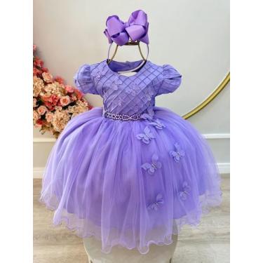 Imagem de Vestido lilas jardim encantado festa infantil bosque luxo princesa RN 