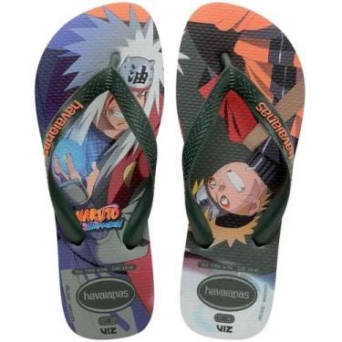 Imagem de Chinelo Havaianas Top Naruto Anime, Verde oliva, 41/42