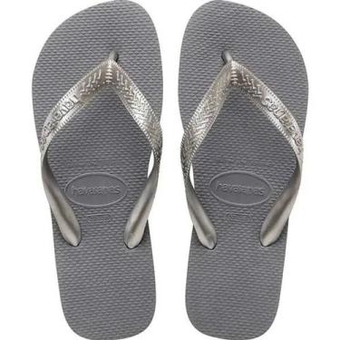 Imagem de Chinelo Havaianas Top FC, Cinza aço, 37-38