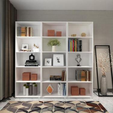 Imagem de Conjunto Sala de Estar: 3 Estantes Multy 3912 - Artely