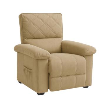 Imagem de Poltrona Reclinável Gávea Veludo Bege