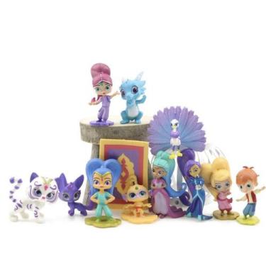 Imagem de Presente de aniversário infantil Figure Toy Shimmer and Shine, 12 unid