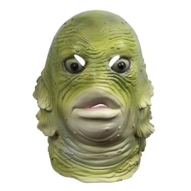 Imagem de Adereços de cosplay de Halloween Horror Fish Monster Hood Máscara de l
