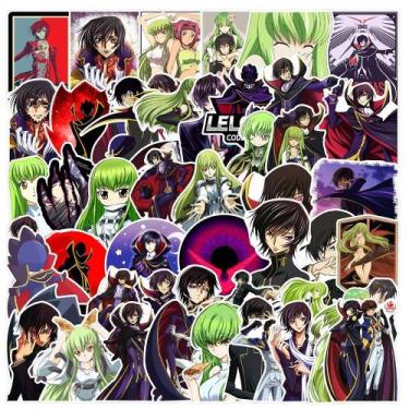 Imagem de Adesivos 100 unidades/códigos de lote Geass Waterproof Vinyl Anime Sti