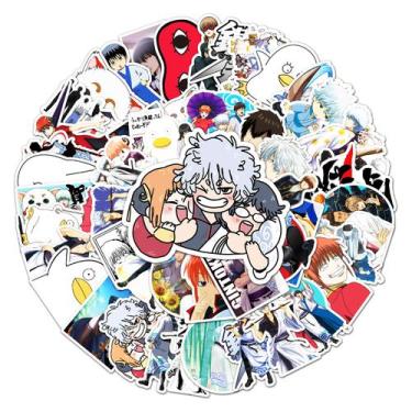 Imagem de Adesivos de vinil impermeável Gintamas Anime, 50 unidades/pacote - yiw