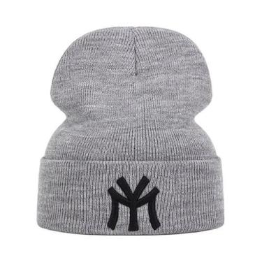 Imagem de Unisex MY Letter Bordado Gorros Outono Inverno Quente Chapéu Quadril C