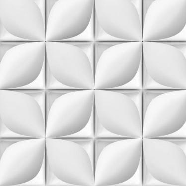 Imagem de Papel De Parede 3D Quadrado Flor Geometrico Adesivo Sala