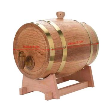 Imagem de Barril De Carvalho Vintage 10L 5L 3L 1.5L Para Cerveja, Uísque, Rum E 