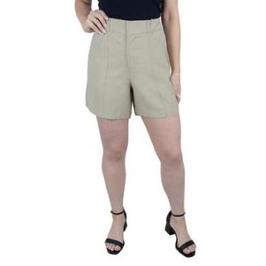 Imagem de Shorts Feminino Gatos e Atos Alfaiataria Bege - G2309-Feminino