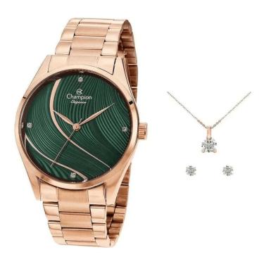 Imagem de Relógio CHAMPION KIT feminino analógico rosê CN24655V