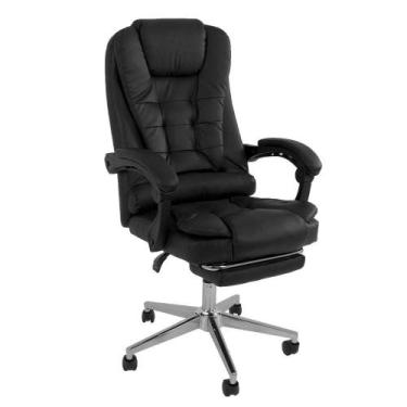 Imagem de Cadeira De Escritório Presidente Ergonômica Apoio Para Pés Preto - Ofi