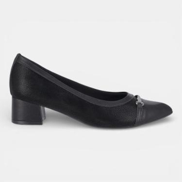 Imagem de Scarpin Piccadilly Salto Baixo Preto, Preto, 36