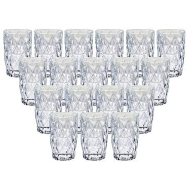 Imagem de Kit 18 Copos De Vidro Resistente Diamente 370 ML Transparente - PRATIC