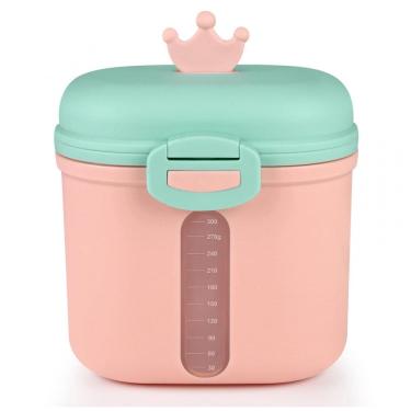 Imagem de Dispenser Fórmula Bebê Accmor Rosa Portátil com Colher Nivela 360g