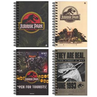 Imagem de Caderno Espiral Capa Dura 1x1 - 80 Folhas - Jurassic Park - Animativa 
