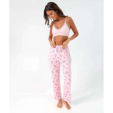 Imagem de Calça Pijama Feminino Avulso Ursos Marisa Rosa-50301, Rosa, P