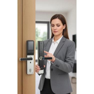 Imagem de Fechadura Inteligente Biometria Câmera App Senha Wi-Fi - Congratulatio